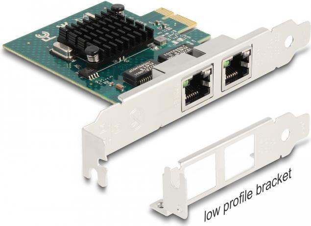 DeLOCK PCI Express x1 Karte zu 2 x RJ45 Gigabit LAN BCM (88206)