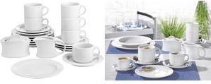 Esmeyer Kaffeeservice ADRINA, 20-teiliges Sparset aus Porzellan, spülmaschinengeeignet, Set bestehend aus: - 1 Stück (570-069)