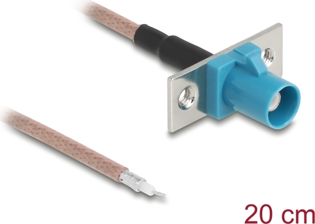 Delock Antennenkabel FAKRA Z Buchse zu offenen Kabelenden RG-316 20 cm 2 vorgestanzte (90726)