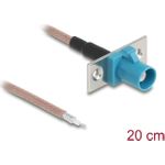 Delock Antennenkabel FAKRA Z Buchse zu offenen Kabelenden RG-316 20 cm 2 vorgestanzte (90726)