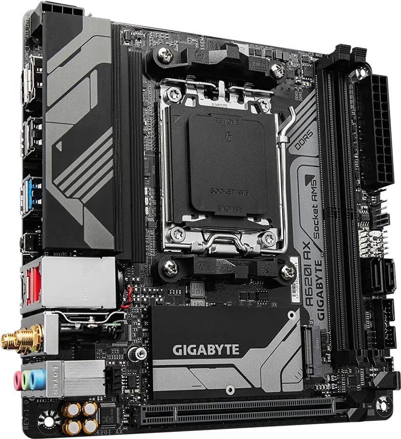 Gigabyte A620I AX Mainboard Mini-ITX Sockel AM5 AMD A620 Braun