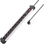 SY-4755616Überspannungsschutz-Steckdosenleiste Silber Schwarz Schutzkontakt 1 St. (SY-4755616)