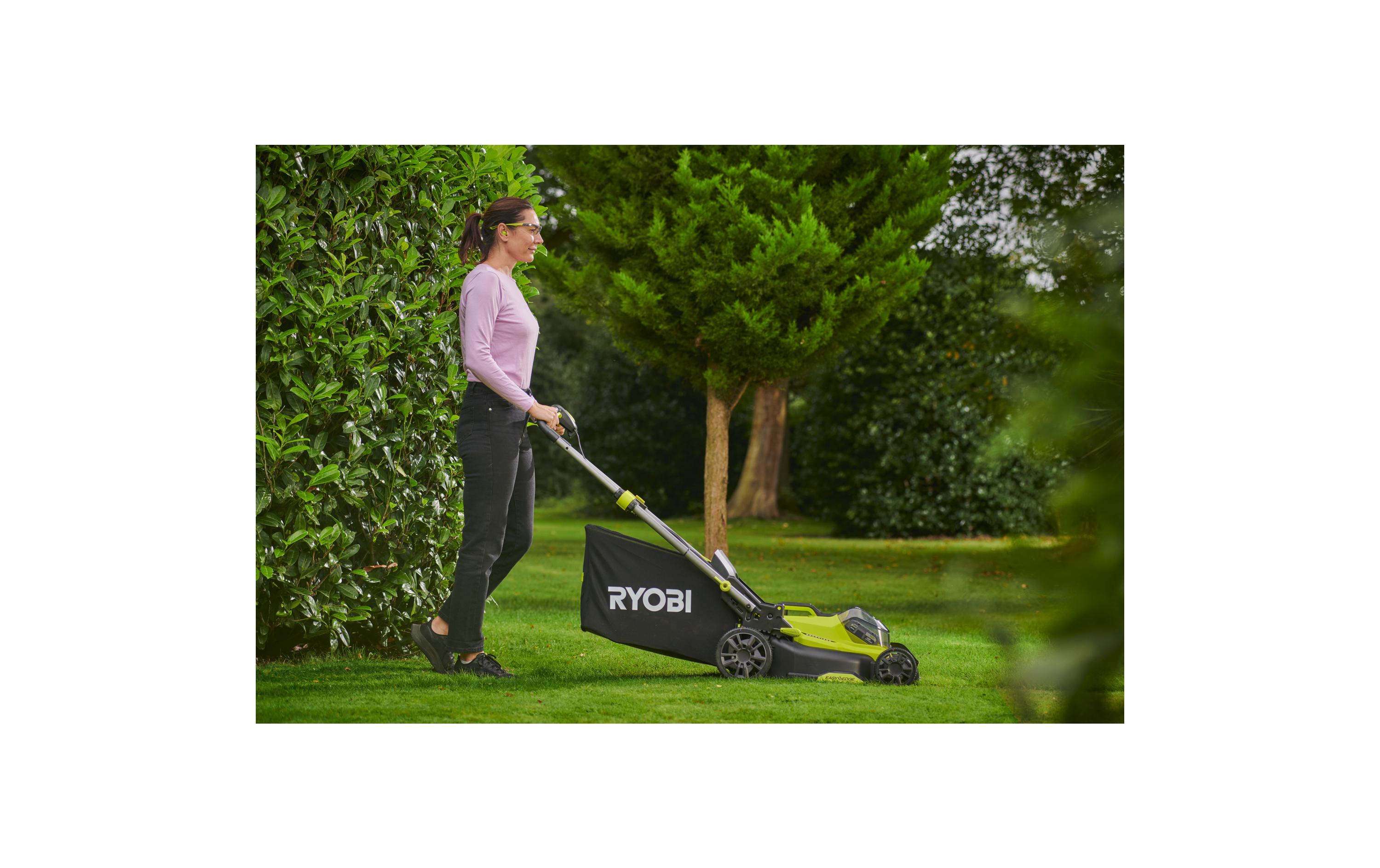 Ryobi RY18LMX40C-150 Akku-Rasenmäher 18 V 40 cm 5 Ah Li-Ion inkl. Akku & Ladegerät