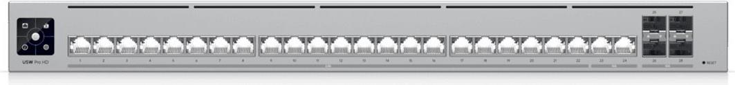Ubiquiti UniFi Pro HD 24 Managed Switch, 22x 2.5G, 2x 10G RJ45, 4x 10G SFP+, L3 (USW-PRO-HD-24)