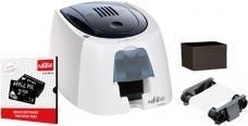 Evolis Edikio Access - Guest Solution, einseitig, 12 Punkte/mm (300dpi), USB, Kit (USB) Kartendrucker, einseitig, Auflösung: 12 Punkte/mm (300dpi), Geschwindigkeit (max.): 240 Karten/Stunde, USB, inkl.: Kabel (USB, 1,8m), Stromversorgung: Netzteil, Netzkabel, Label Design Software, 100 Karten, Farbband (EA2U0000BS-BS011)