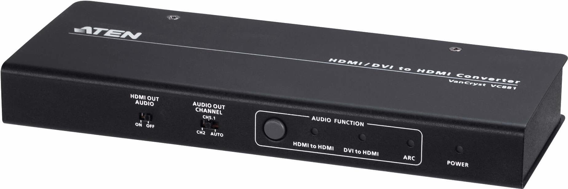 Aten 4K HDMI/DVI zu HDMI Konverter mit Audio De-Embedder (VC881-AT-G)