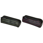 Pelikan Schlamper-Rolle Lasercut, schwarz / pink aus PU-Material, außen partiell ausgestanzt, trendige - 1 Stück (517638)