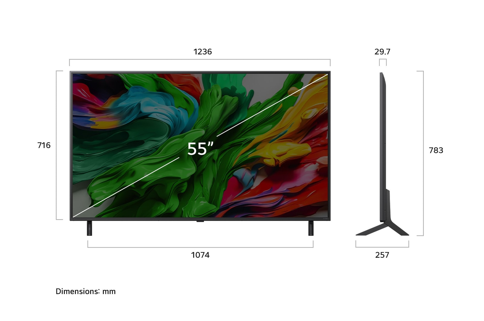 LG QNED85 Series 55QNED85A6C 55" QNED evo 4K UHD Smart TV Schwarz