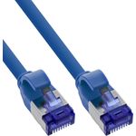 InLine® Patchkabel Slim, Cat.6A, S/FTP, TPE (LSZH) flexibel, PoE, blau, 2m (74902B)