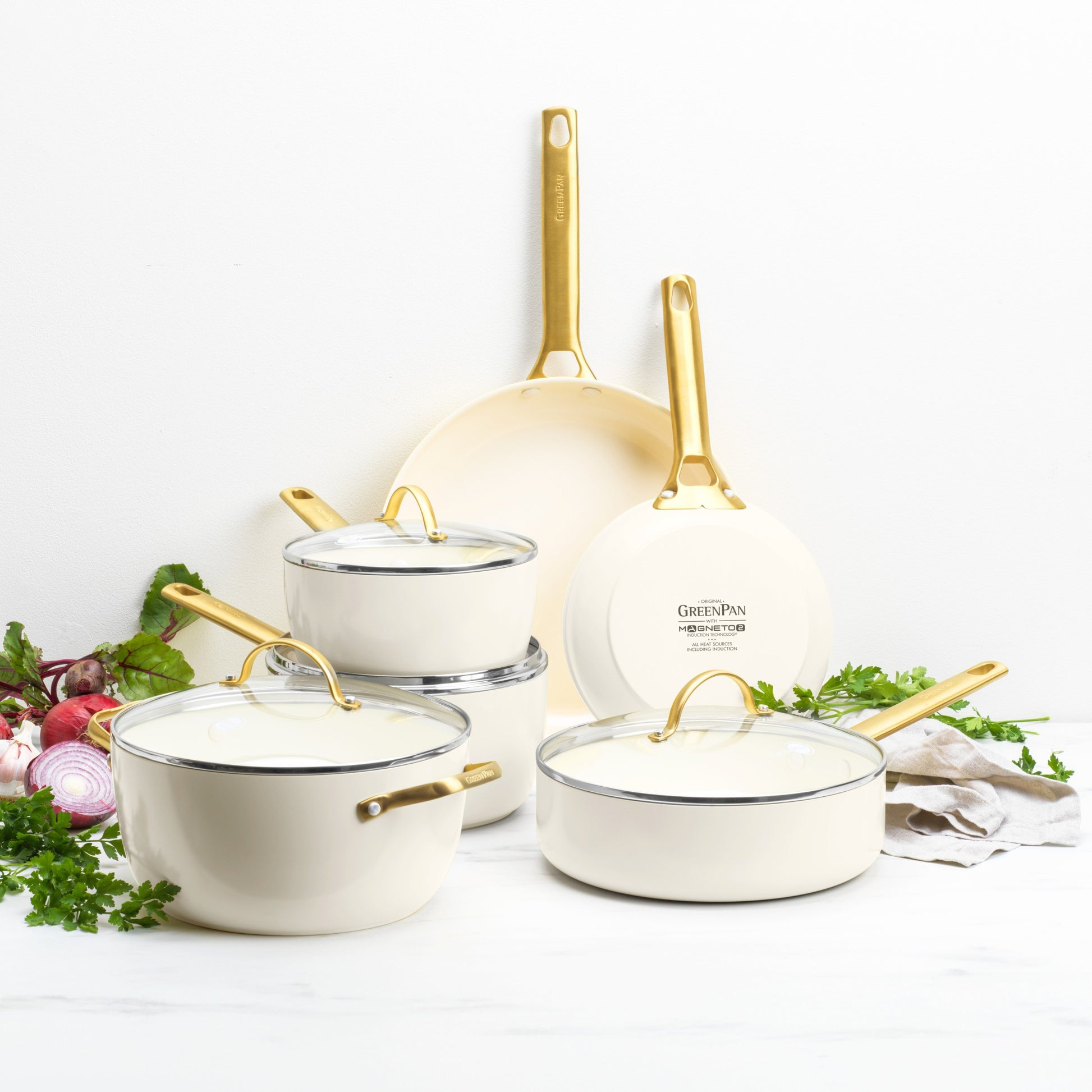 GreenPan Padova Reserve Bratpfannenset 2-tlg. Ø 20 + 26 cm Creme