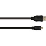 Anschlusskabel HDMI 2.0b, Stecker (Typ A) an Mirco Stecker (Typ D), 4K / UHD @60Hz, 18 Gbit/s, vergo (4532-005)