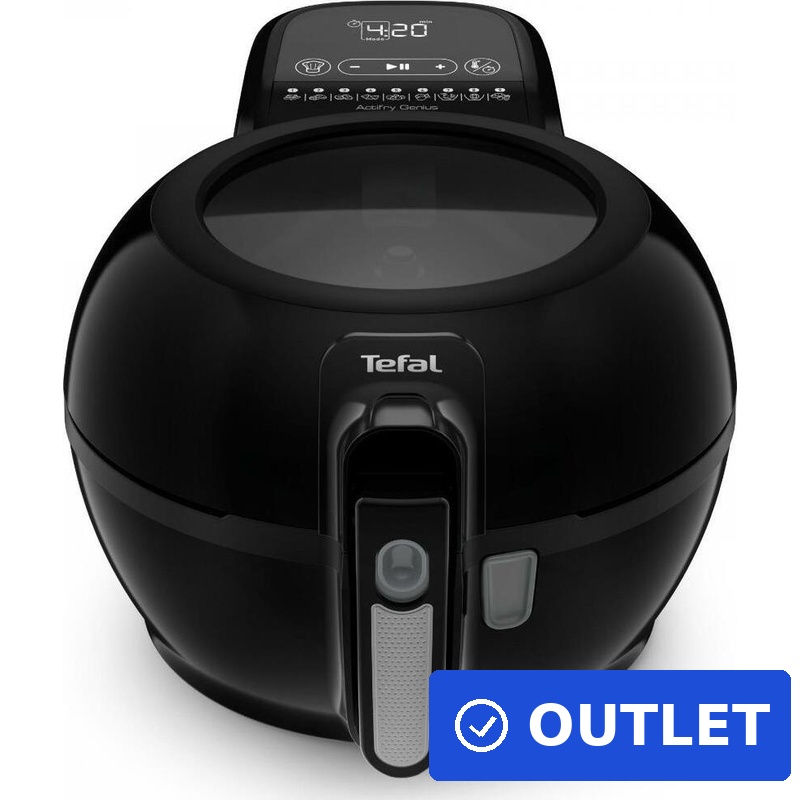 Tefal FZ773815 Eins/Eine(r) Eigenständig 1550 W Heißluftfritteuse Schwarz (FZ773815) (geöffnet)