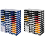 styro Grundeinheit styrodoc trio, 36 Fächer, schwarz/grau 36 Fächer Standard: 3-breit /12-hoch, Boden/Deckel: grau, - 1 Stück (268-0312.98)