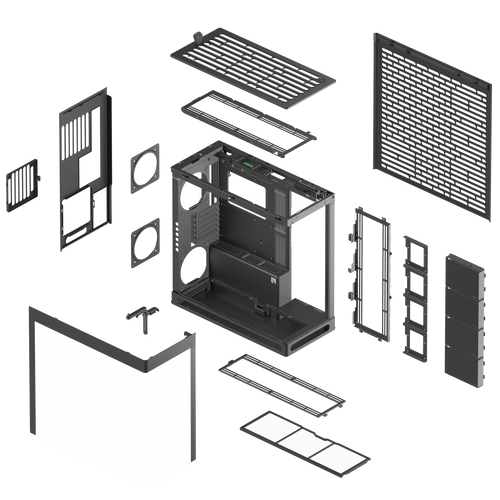 HAVN HS 420 Midi-Tower PC-Gehäuse E-ATX Tempered Glass Schwarz