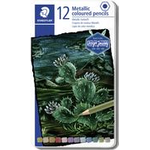 STAEDTLER Metallic-Buntstift Design Journey, 12er Metalletui Sechskantstift, Minenstärke: 3.0 mm, weiche Mine mit - 1 Stück (146M M12)