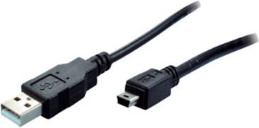 S-CONN BASIC-S USB 2.0 Mini Kabel, 3.0 m USB-A Stecker - Mini USB-B Stecker, 5 Pol