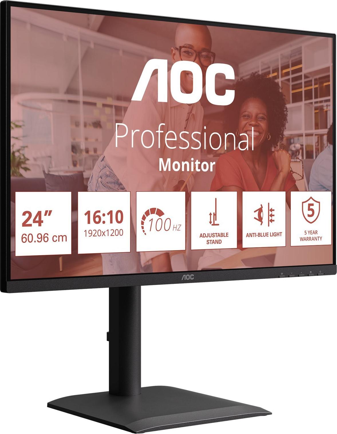 AOC X24E4U LED-Monitor 24" WUXGA IPS 100 Hz HDMI/DisplayPort Schwarz