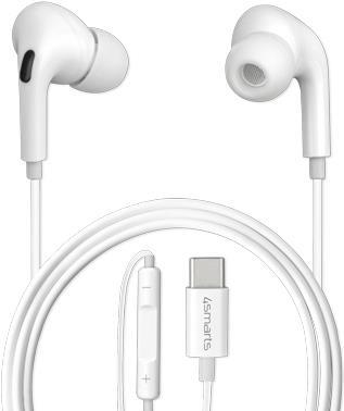 4smarts Active In-Ear Stereo Headset USB Type-C Melody Digital Basic Kopfhörer Verkabelt im Ohr Anrufe/Musik USB Typ-C Weiß (465590)