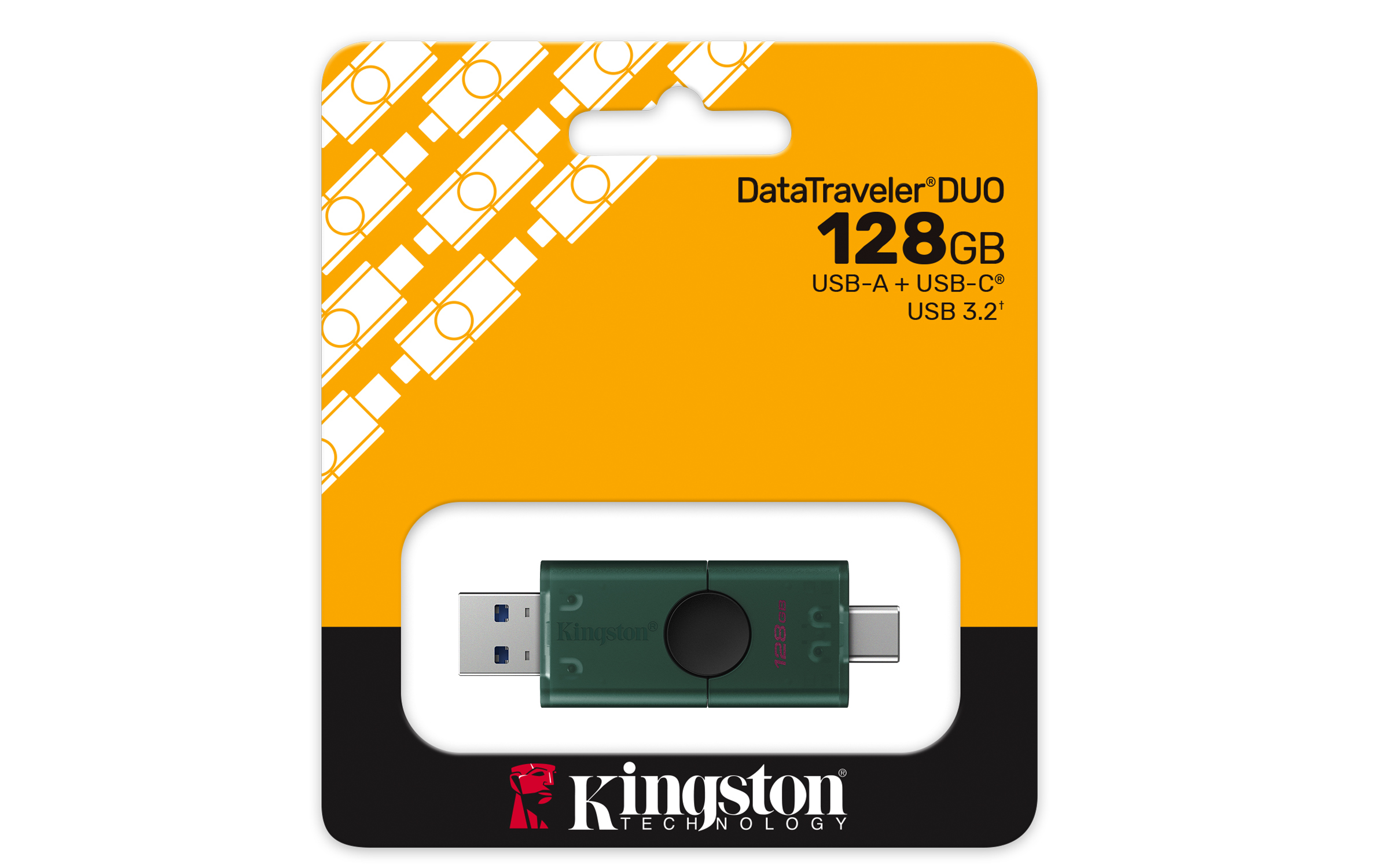 Kingston DataTraveler Duo USB-Stick 128 GB USB-A / USB-C 3.2 Gen 1 Schwarz, Grün