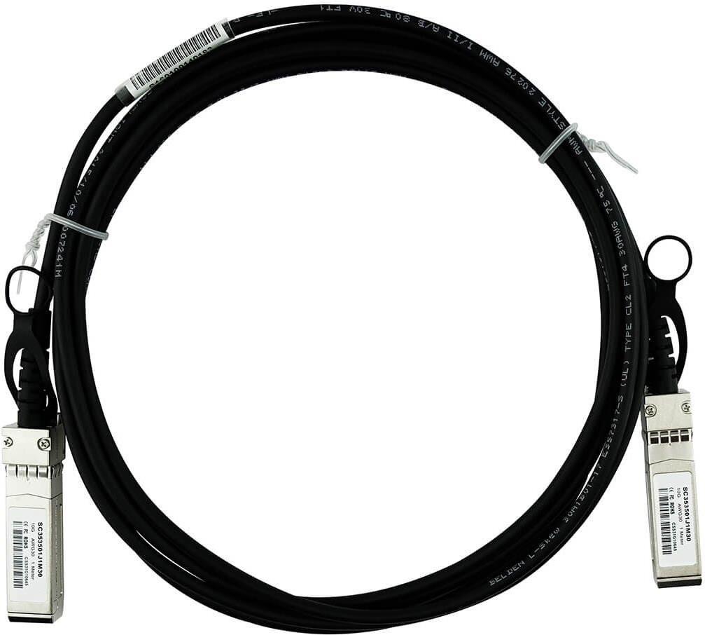 Kompatibles Aruba JW100A BlueLAN© 10GBASE-CR passives SFP+ auf SFP+ Direct Attach Kabel, 0.5 Meter, AWG30 (JW100A-BL)