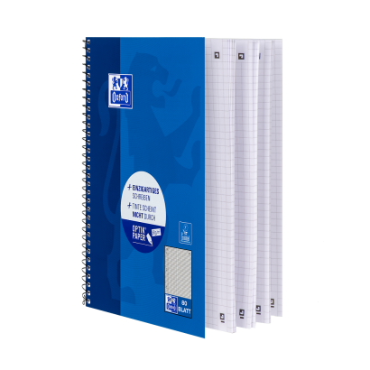 Oxford 100050393 Collegeblock A5+ kariert 80 Blatt Blau