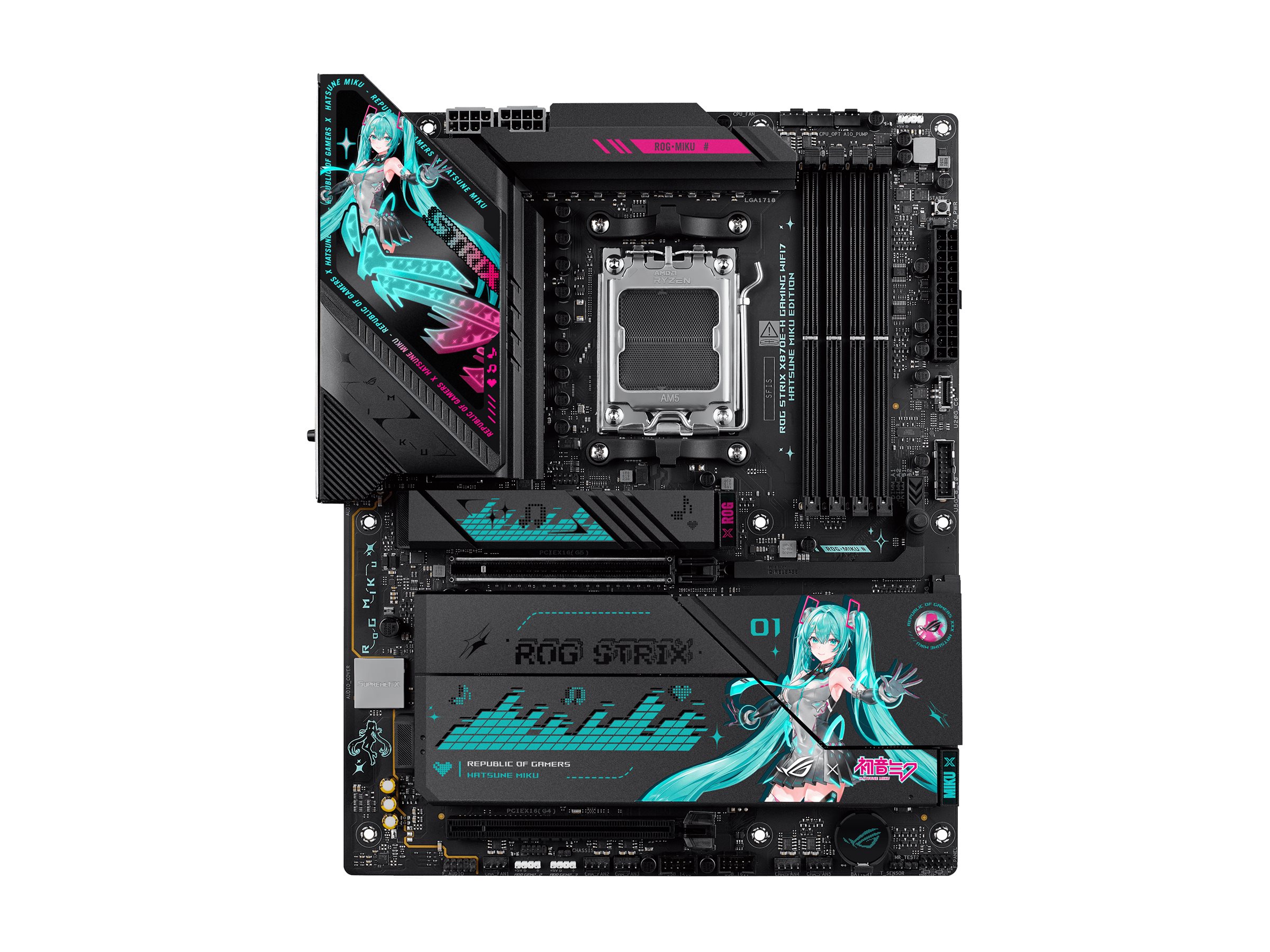 ASUS ROG STRIX X870E-H GAMING WIFI7 Hatsune Miku Edition Mainboard Sockel AM5 AMD X870E ATX Wi-Fi 7
