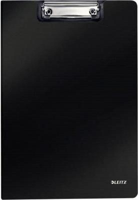 LEITZ Klemmbrett-Mappe Solid, DIN A4, Polyfoam, schwarz innen grau, mit starker Metall-Klemm-Mechanik, - 1 Stück (3962-10-95)