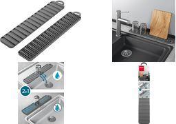 metaltex Abtropfmatte Gravity-Slim, grau Material: PEVA PE 50% + EVA 50%, für die Spülenablage - 1 Stück (320485000)