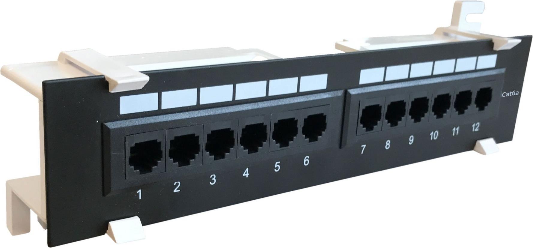 DS-IT CAT 6a Wand Patchpanel, 12-fach UTP (DS-Patch6a-12UTP-WM)