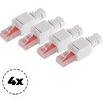 shiverpeaks ®-BASIC-S--cat. 6 Tool-less RJ45 Stecker mit Knickschutz ungeschirmt--VE4 (BS75011-4)