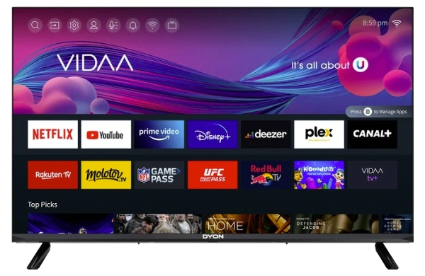 Dyon SMART 32 VX LED-TV 32" (81,3 cm) HD Ready Smart TV DVB-T2/C/S2 WLAN Energieklasse F Schwarz
