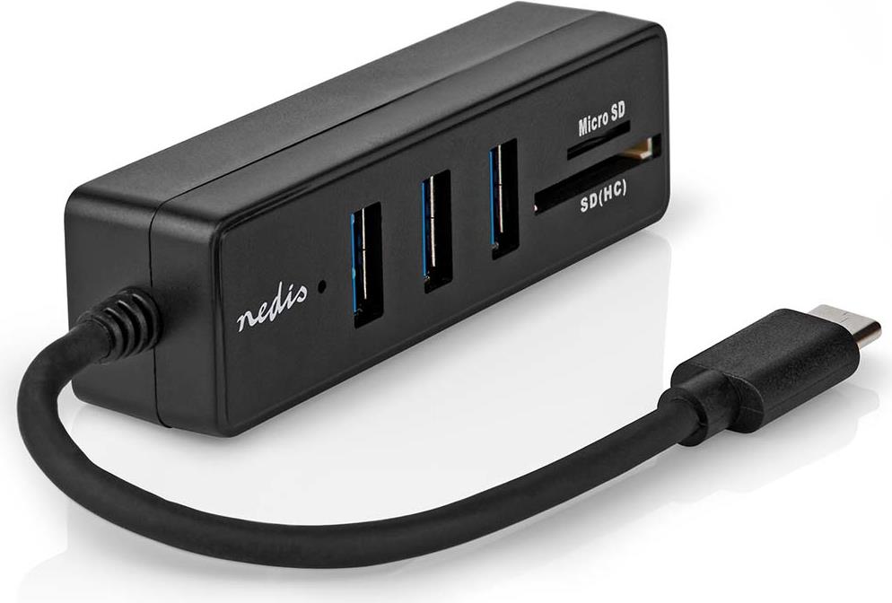 Nedis CCGB64250BK01 laptop-dockingstation & portreplikator Kabelgebunden USB Typ-C Schwarz (CCGB64250BK01)