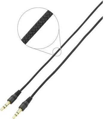 SpeaKa Professional Klinke Audio Anschlusskabel [1x Klinkenstecker 3.5 mm - 1x Klinkenstecker 3.5 mm] 2.00 m Schwarz vergoldete Steckkontakte (SP-7870056)