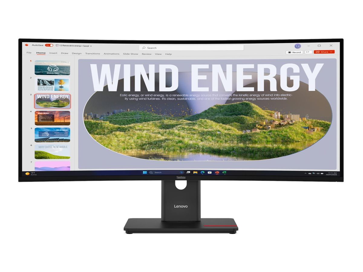 Lenovo ThinkVision T34WD-40 34" 3440 x 1440 120 Hz Monitor Finsternis schwarz