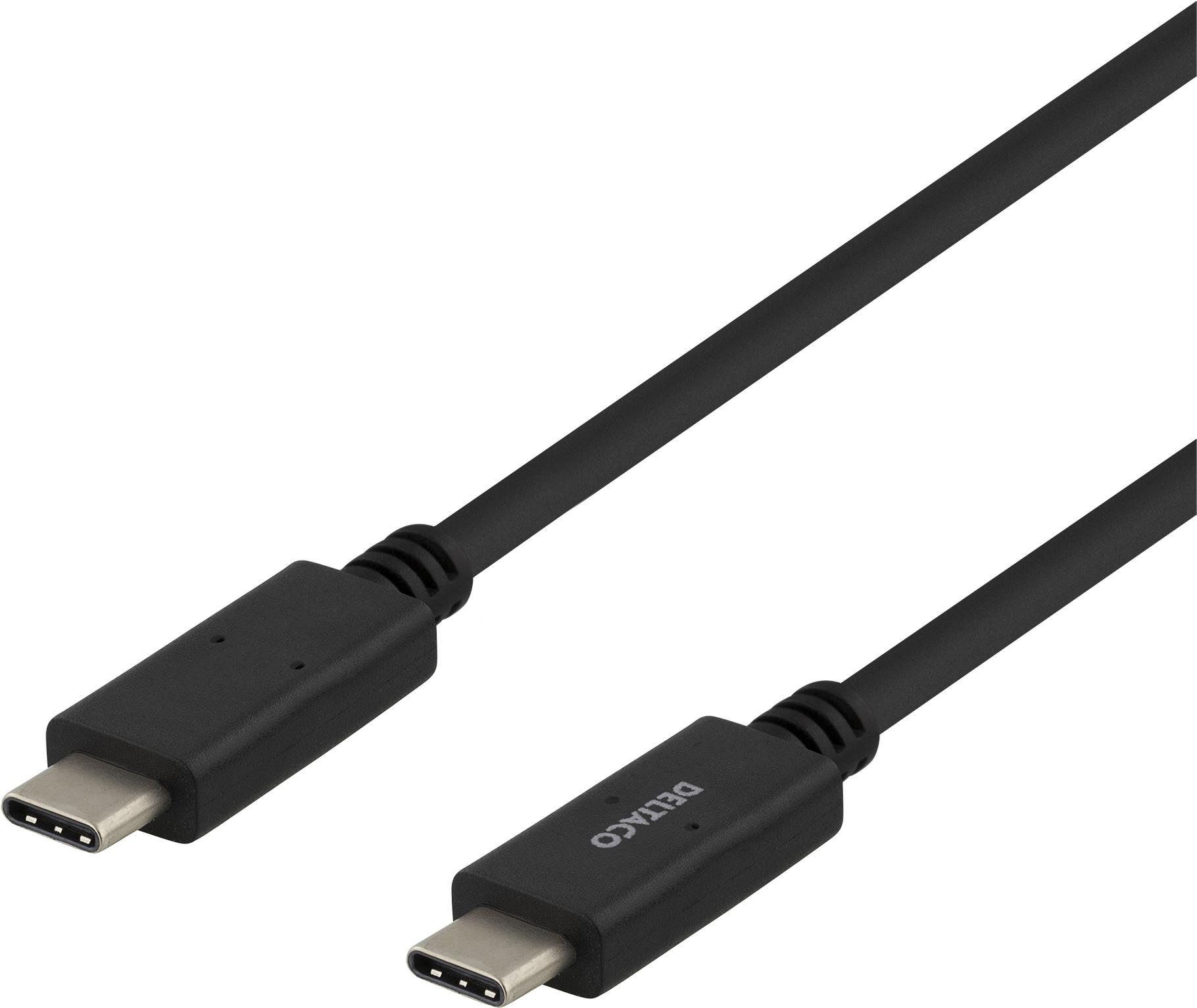 Deltaco USBC-1501M USB Kabel USB 3.2 Gen 1 (3.1 Gen 1) 1 m Schwarz (USBC-1501M)