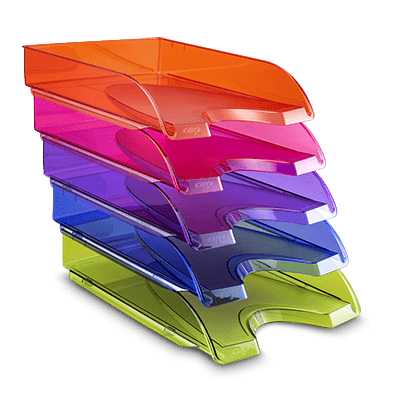 CEP Briefablage HAPPY DIN A4 Polystyrol stapelbar Gemischte Farben