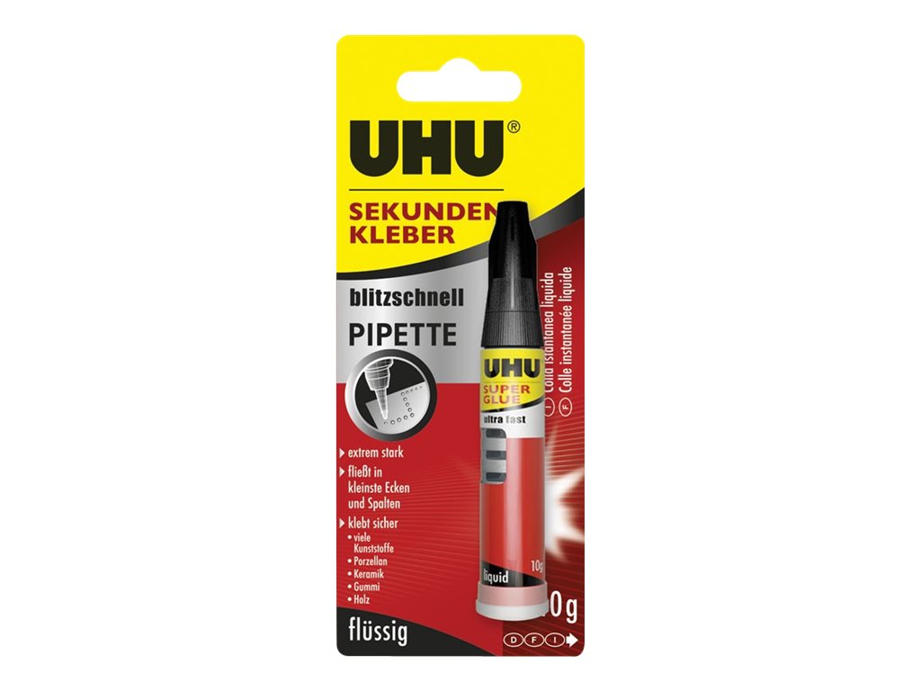 UHU Sekundenkleber blitzschnell Pipette 10 g