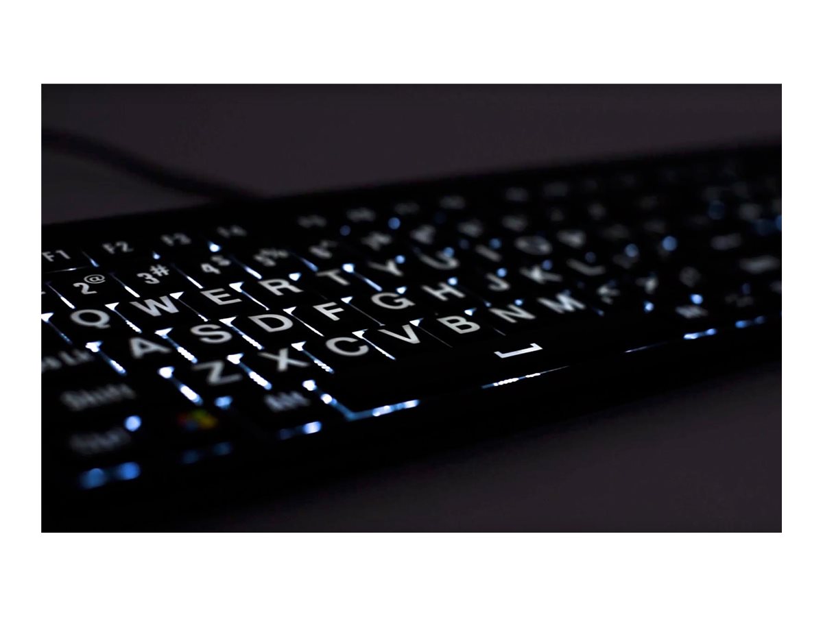 LogicKeyboard Largeprint ASTRA 2 Tastatur QWERTZ Deutsch Weiß auf Schwarz