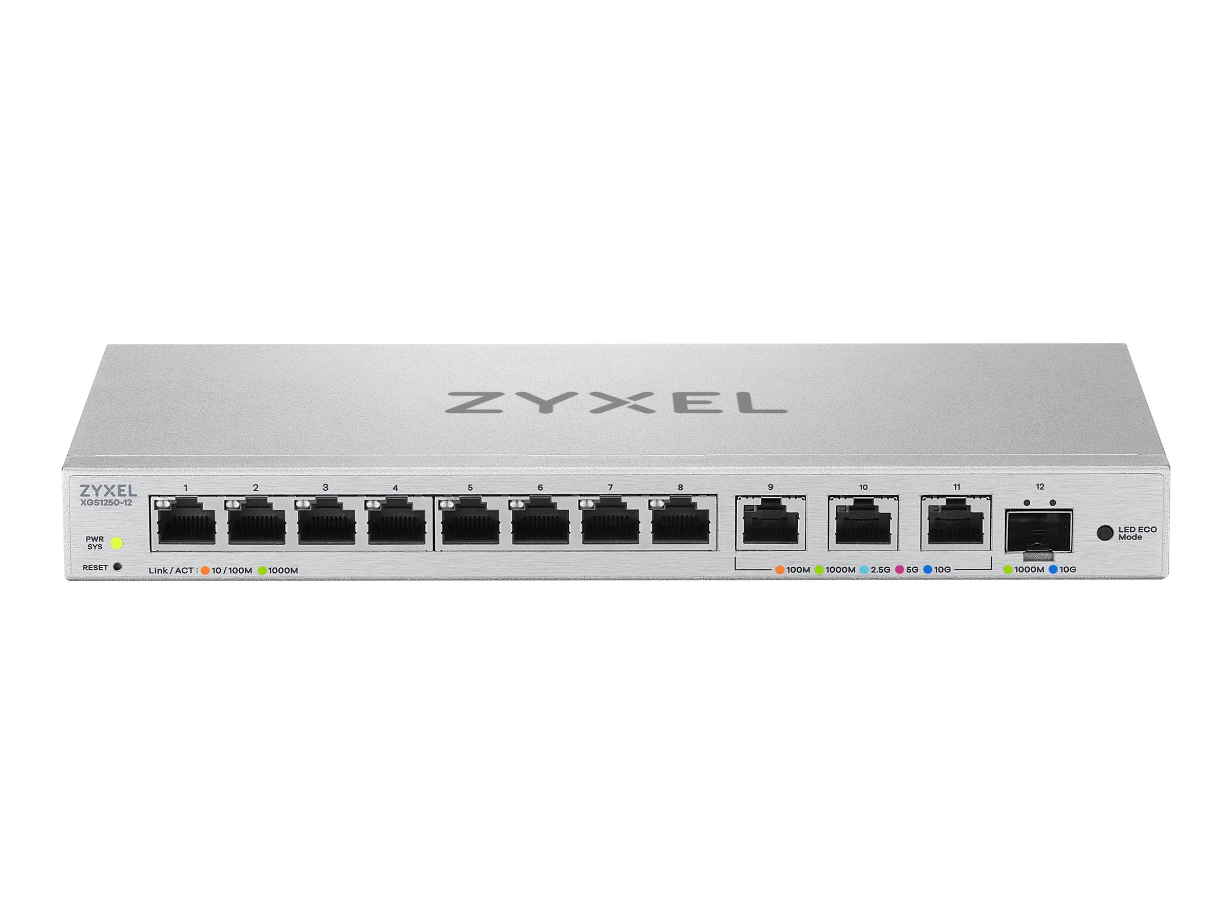 Zyxel XGS1250-12 12-Port 10 Gigabit Ethernet Managed Switch Silber