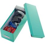 LEITZ CD-Ablagebox Click & Store WOW, eisblau aus Hartpappe mit PP-Folie kaschiert, für 165 CDs in Papier- - 1 Stück (6041-00-51)