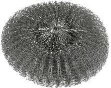 HYGOCLEAN Metall-Topfreiniger, silber, 60 g Durchmesser: 125 mm, aus verzinktem Stahl, einfach mit - 10 Stück (30304)