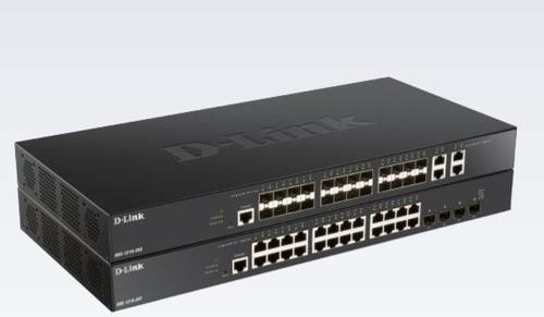 D-Link 24 X 10G BASE-T PORTS + 4 X 10 24 x 10G Base-T ports + 4 x 10G/25G SFP28 ports Smart Managed Switch (DXS-1210-28T