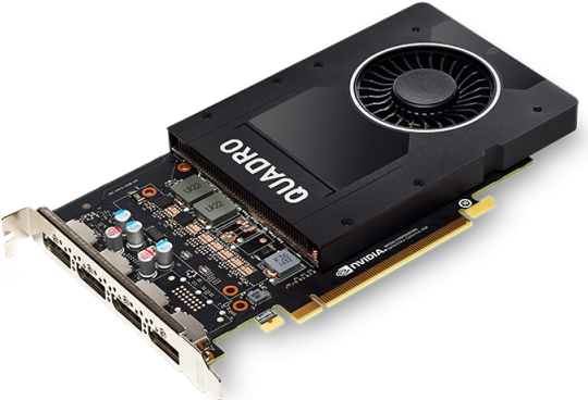 PNY Quadro P2000 5GB GDDR5 PCI-E 3.0 x16 4x Display Port 1.4, Single Slot, inkl. 4× DP zu DVI Adapter, aktiv gekühlt (VCQP2000BLK-1)