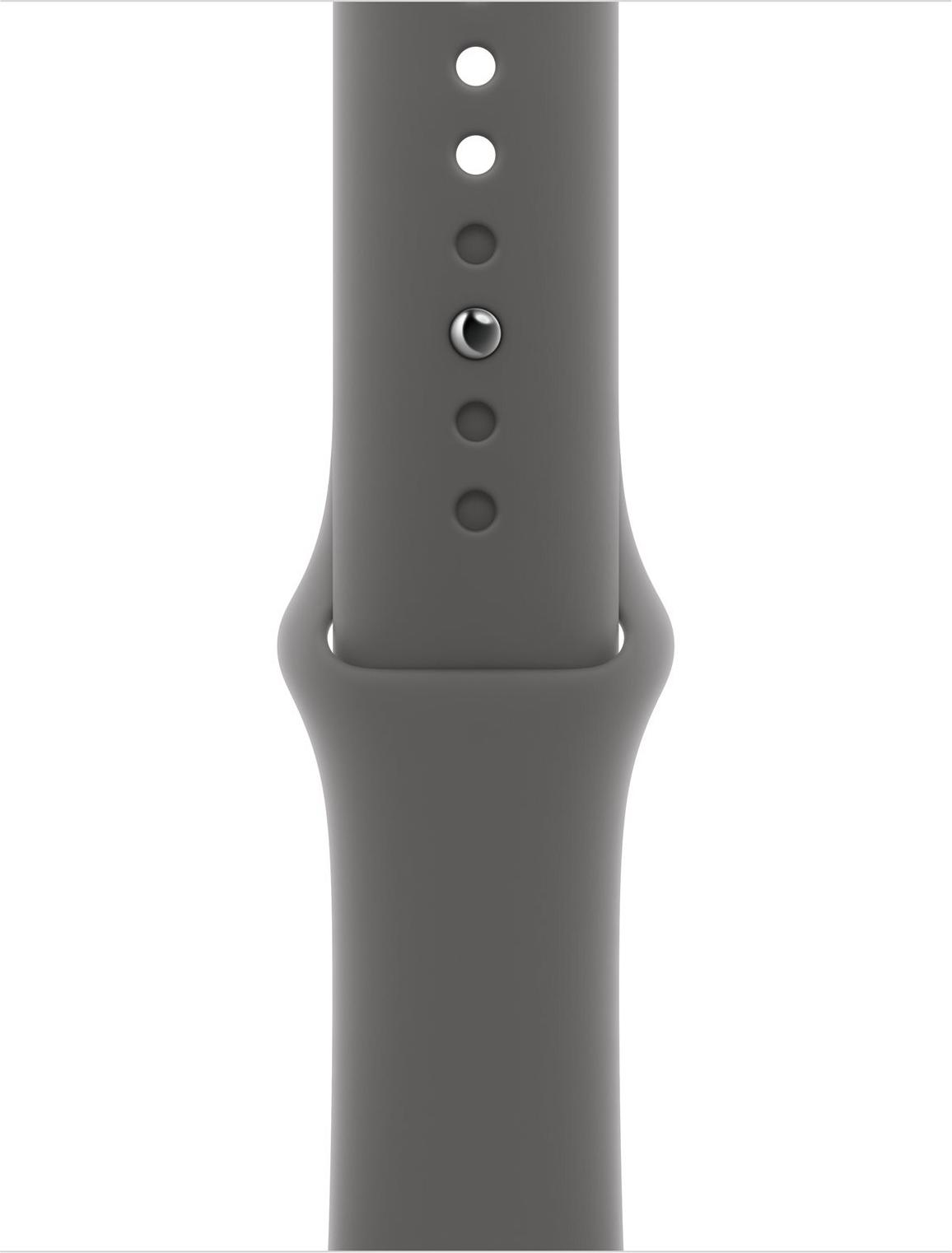 Apple Watch Series 11 (GPS + Cellular) 42 mm Natural Titanium Gehäuse mit Sportband Stone Gray M/L