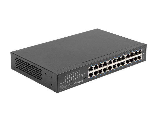 Lanberg RSGE-24 Switch 24x Gigabit Ethernet unmanaged Schwarz