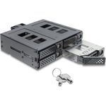 Delock 5.25? Wechselrahmen für 4 x 2.5? SATA oder SAS HDD / SSD mit Schloss (47141)