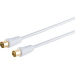 S/CONN maximum connectivity Antennenkabel, 100% geschirmt, vergoldete Kontakte, > 100 dB, weiß, 10,0m (80028-128G)