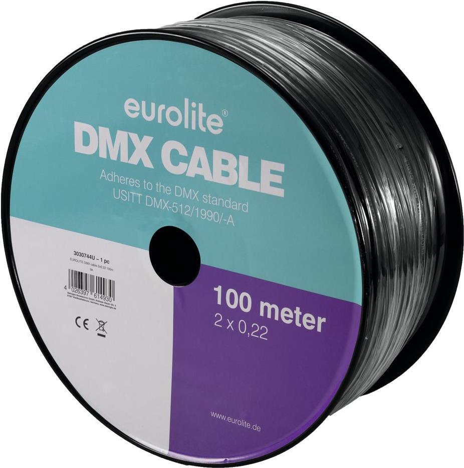 EUROLITE DMX Kabel 2x0,22 100m sw (3030744U)