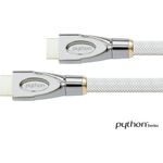 Anschlusskabel HDMI® 2.0 Kabel 4K2K / UHD 60Hz, 24K vergoldete Kontakte, OFC, Nylongeflecht weiß, 1m, PYTHON® Series (GC-M0161)