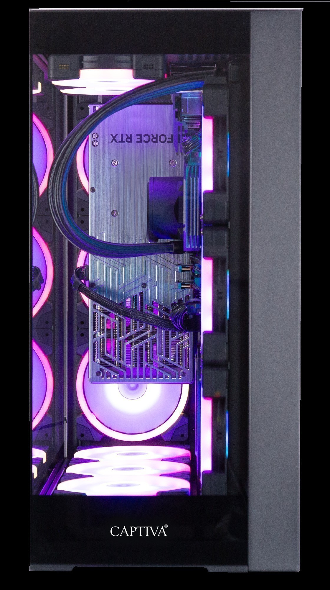 CAPTIVA Ultimate Gaming I89-513 Gaming PC Tower, Intel Core i9-14900KF, RTX 5090 32 GB, 64 GB RAM, 2 TB SSD, Windows 11 Home, Schwarz